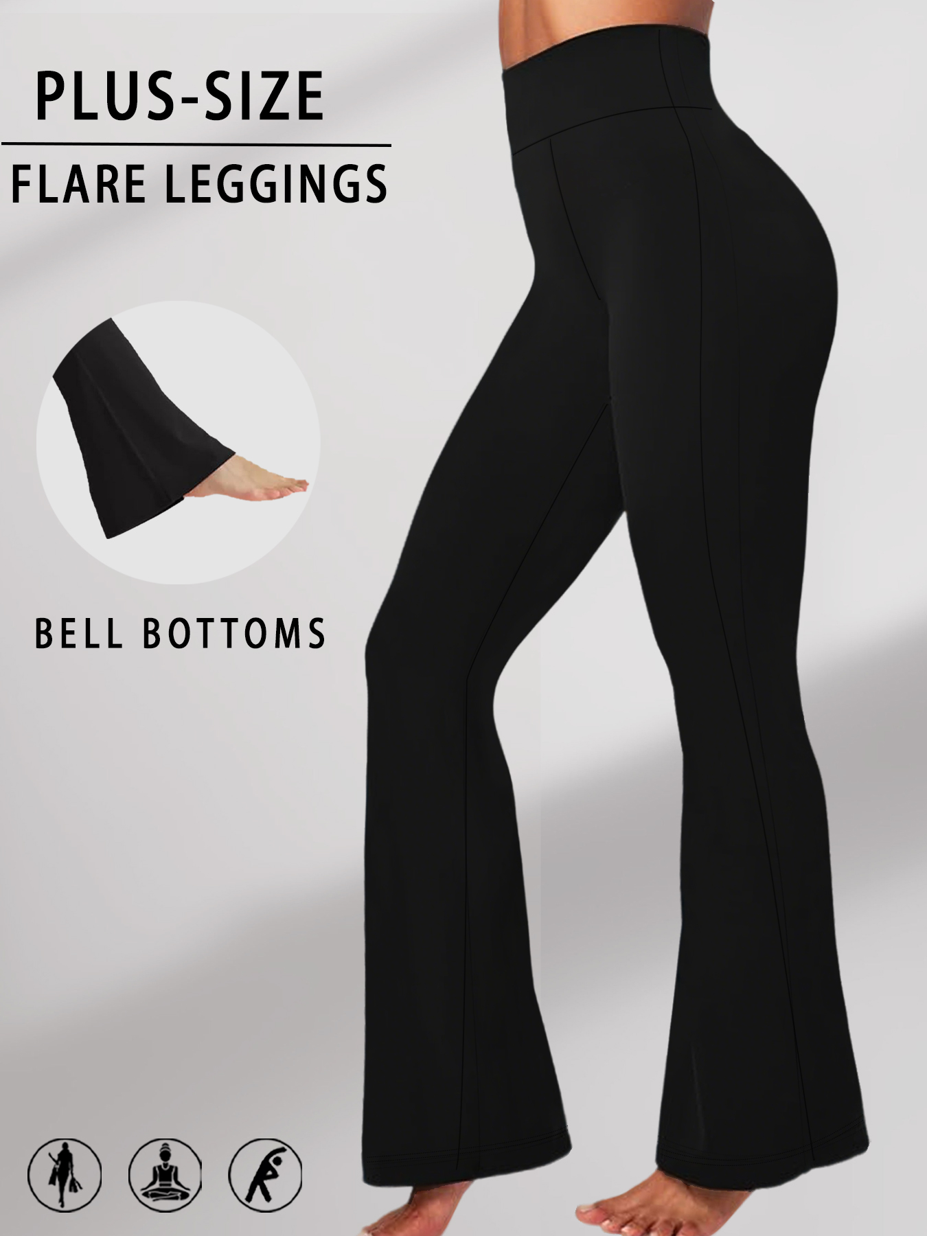 Women'S Fashion Leggings - Celana Flare Super Lembut Wanita Ukuran