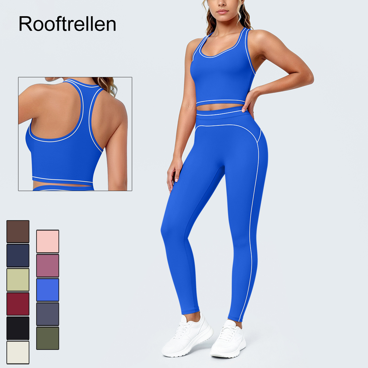 Women'S Fashion Leggings - Set Yoga Olahraga Musim Panas Wanita,