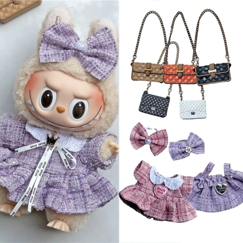 Women'S Fashion Kilt - 15 17cm Untuk Boneka Labubu Gaun