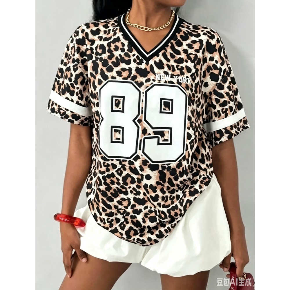 Women'S Fashion York - NEW YORK Print Kaos Lengan Pendek