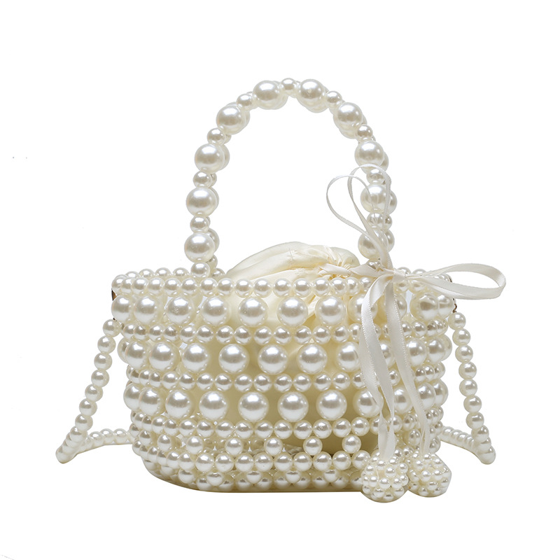 Women Fashion Handbags - Tas Selempang Wanita Modis Anyaman Mutiara