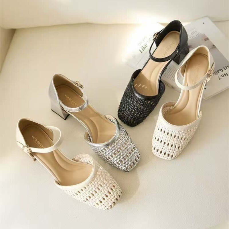 Women Fashion Brand - Sandal Wanita Model Anyaman Berongga Tebal