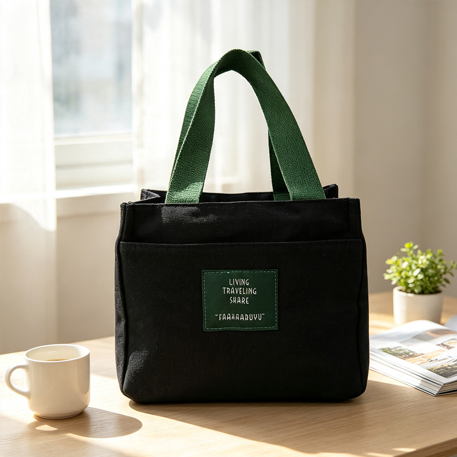 Canvas Tote Bag - Tas kotak makan siang ramah lingkungan