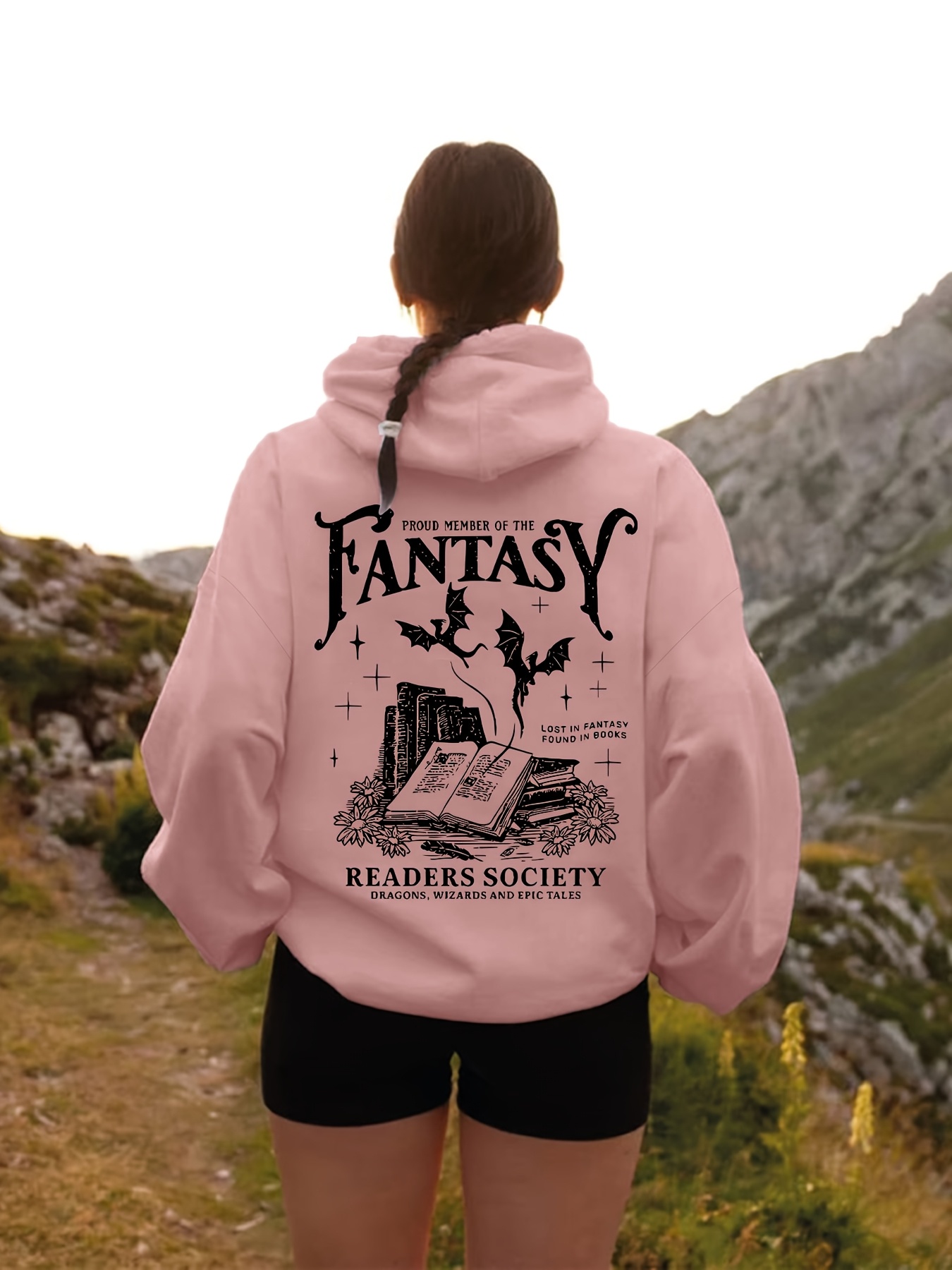 Hoodie Women Oversized - Hoodie Klub Pembaca Fantasi Wanita Unisex