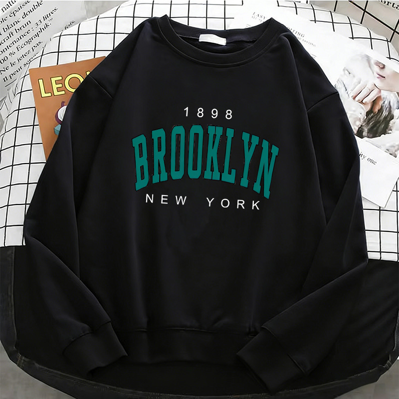 Women'S Fashion York - Hoodie Wanita, Mode Y2k 1898 BROOKLYN