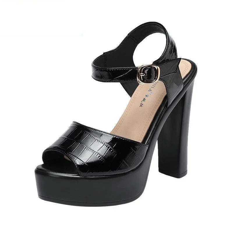 Women Fashion Korean - Sandal Kulit Asli Fashion 10Cm 13Cm