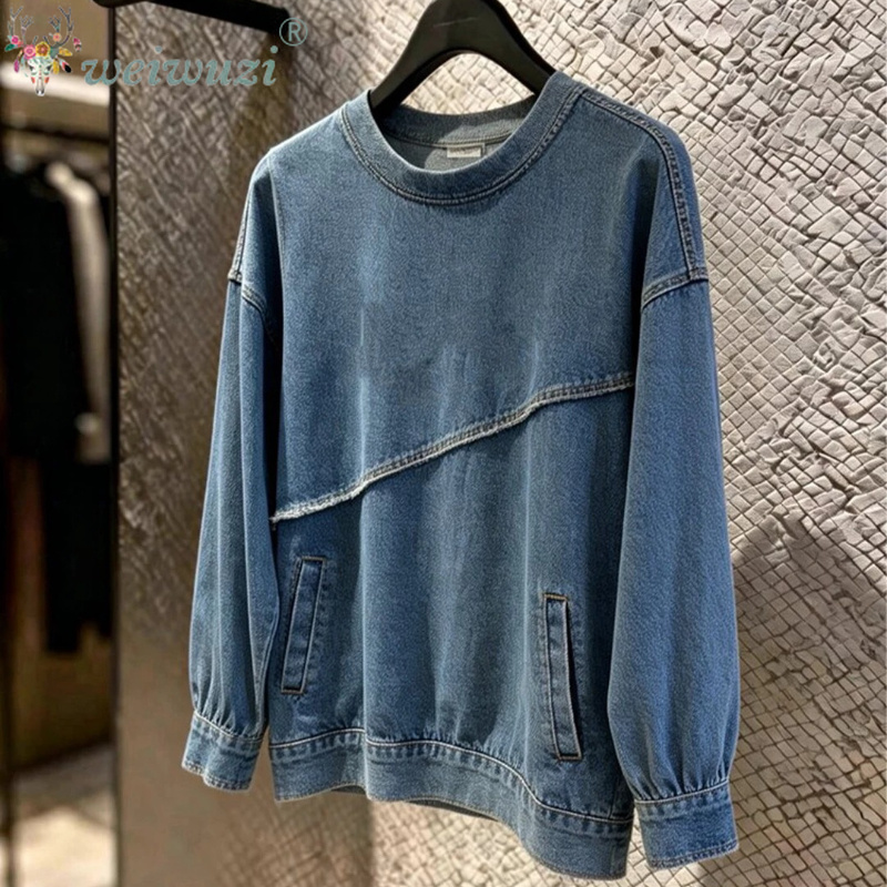 Women'S Fashion Long Coat - Jaket Denim Wanita, Model Potongan Tidak