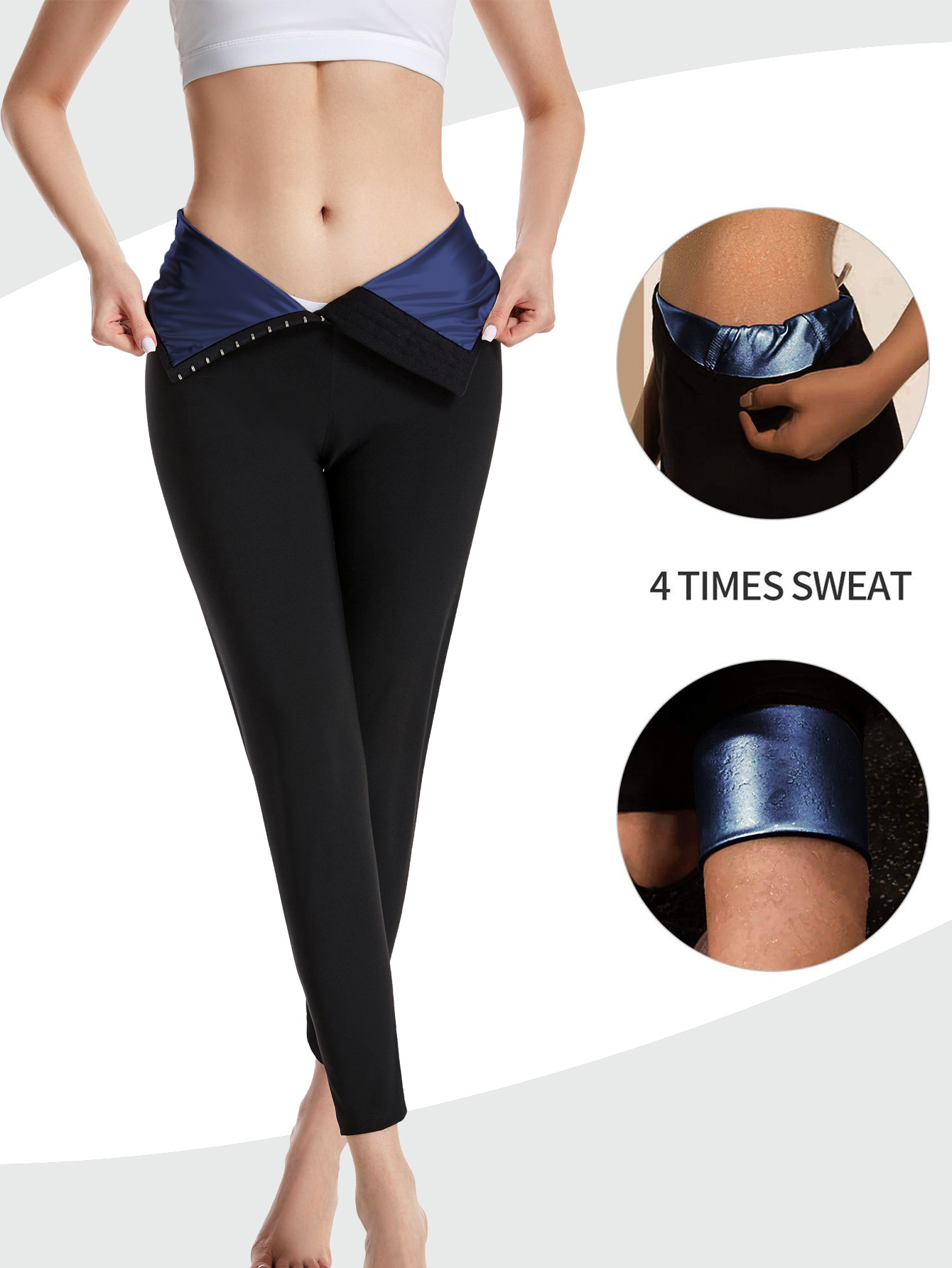 Women'S Fashion Leggings - Celana Sauna Wanita Pinggang Tinggi, Legging