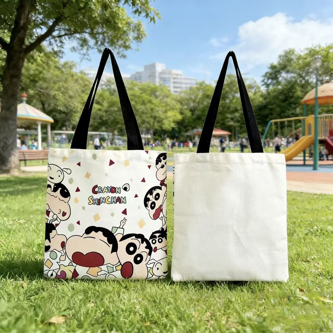 Canvas Tote Bag - Tas Kanvas Crayon Shin-chan 2026 Baru,