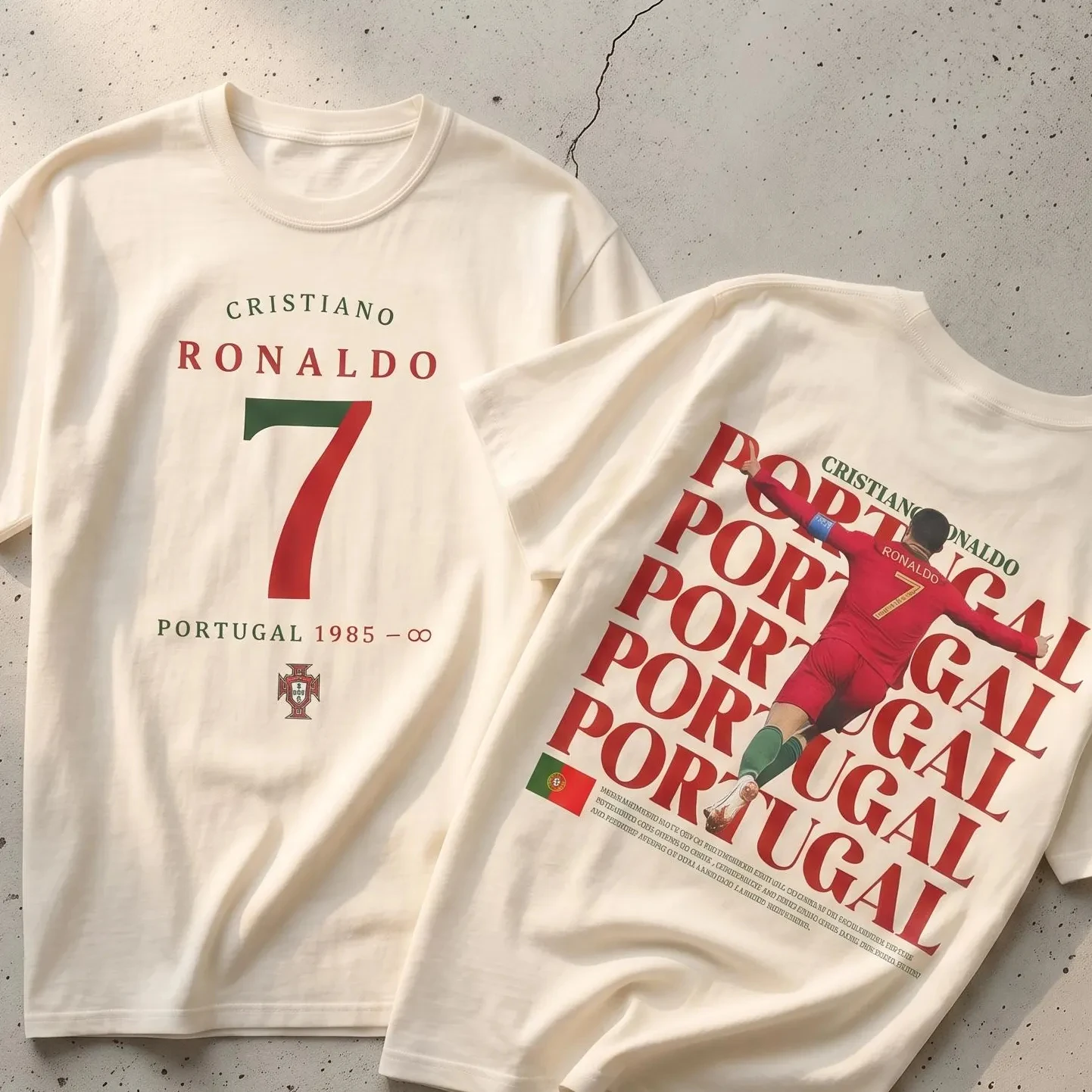 Kaos Sepak Bola Grafis CR7 Por - Women'S Fashion Portugal ulasan dan harga