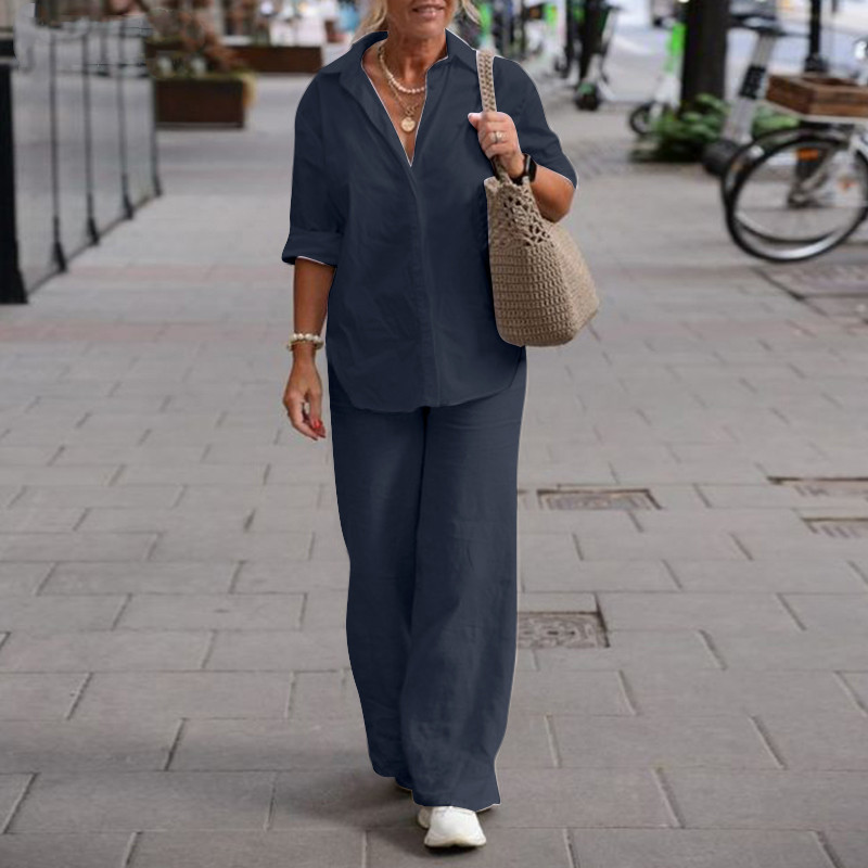 Setelan Dua Potong Celana dan  - Wide Leg Palazzo Pants ulasan dan harga