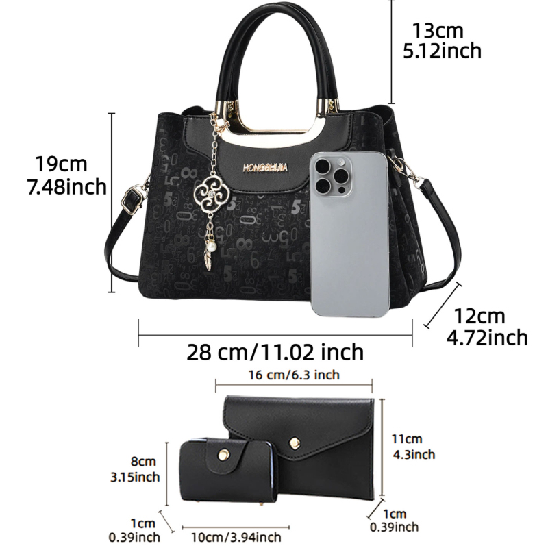 Set Tas Tangan Wanita 3-in-1,  - Women Fashion Handbags ulasan dan harga