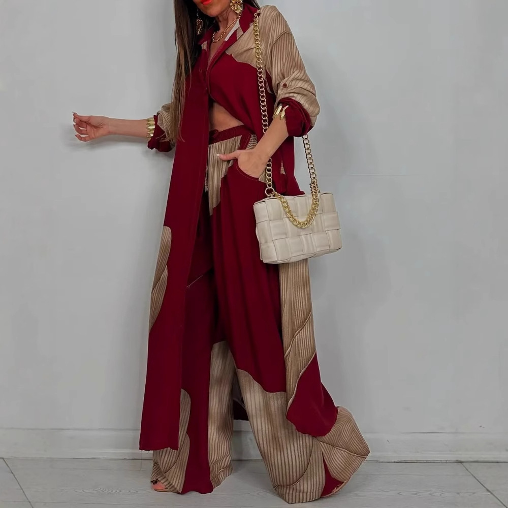 Setelan Wanita Elegan Atasan K - Wide Leg Palazzo Pants ulasan dan harga