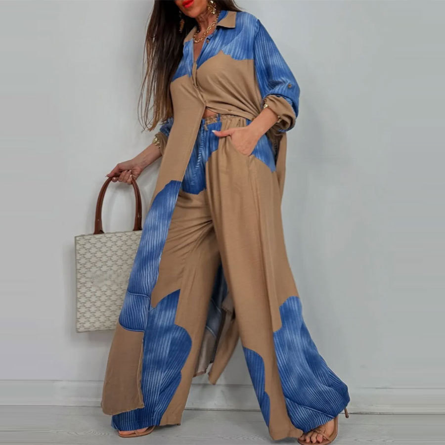 Setelan Wanita Elegan Atasan K - Wide Leg Palazzo Pants ulasan dan harga