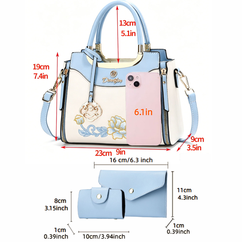 Set tas tangan bordir berkuali - Women Fashion Handbags ulasan dan harga