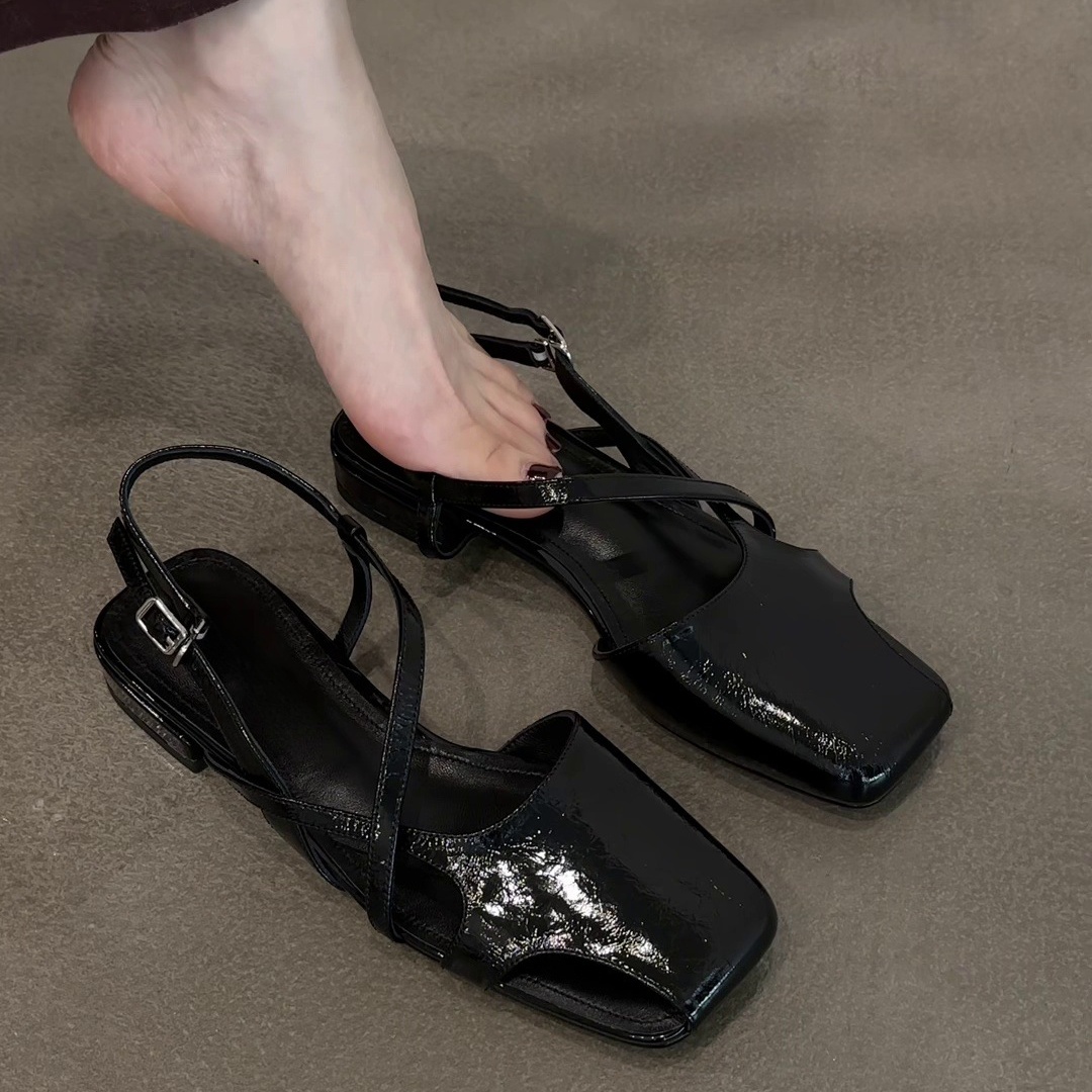 Sandal Kulit Paten Modis, Sepa - Women Fashion Korean ulasan dan harga