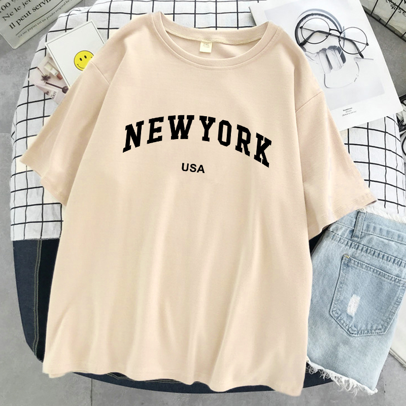 New York kaus grafis huruf Kot - Women'S Fashion York ulasan dan harga