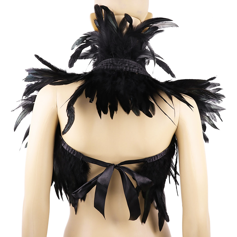 Bulu Alami Hitam Selendang Bah - Women'S Fashion Harness ulasan dan harga
