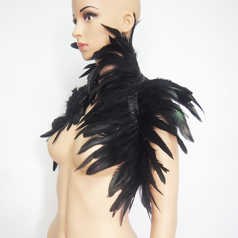 Bulu Alami Hitam Selendang Bah - Women'S Fashion Harness ulasan dan harga