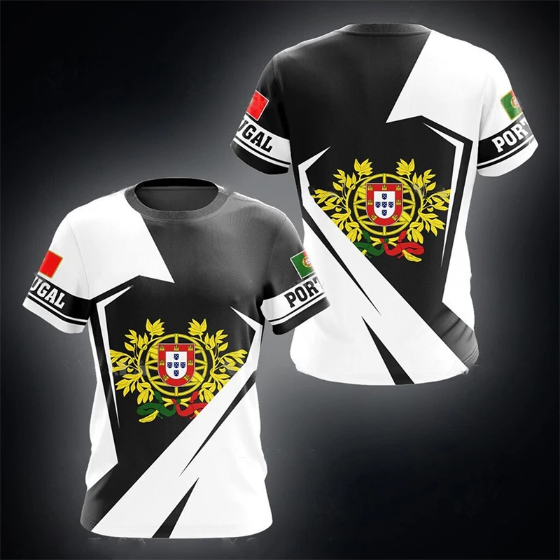 Kaos 3D Berlogo Bendera Portug - Women'S Fashion Portugal ulasan dan harga