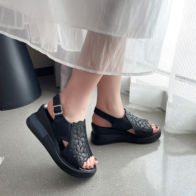 Sepatu Platform Wedge Wanita M - Women Fashion Korean ulasan dan harga