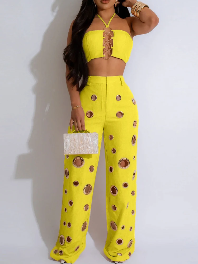 Set Celana Wanita Dua Potong B - Wide Leg Palazzo Pants ulasan dan harga