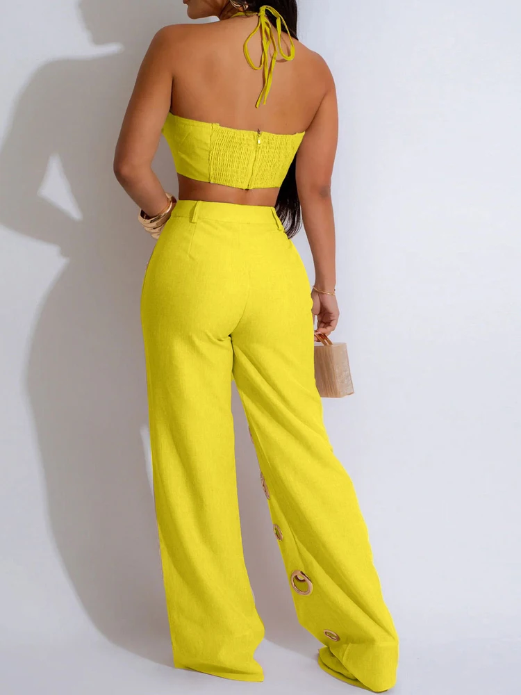 Set Celana Wanita Dua Potong B - Wide Leg Palazzo Pants ulasan dan harga