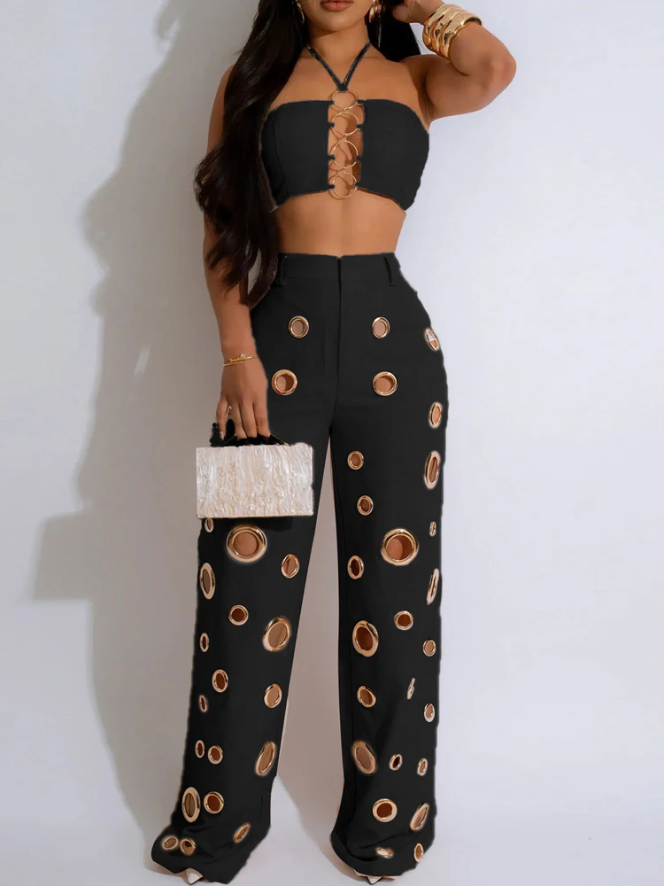 Set Celana Wanita Dua Potong B - Wide Leg Palazzo Pants ulasan dan harga