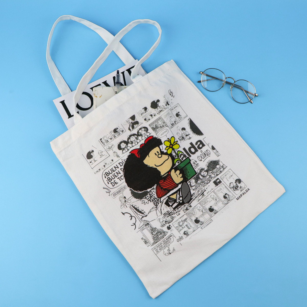 Tas Kanvas Fashion Wanita Moti - Canvas Tote Bag ulasan dan harga