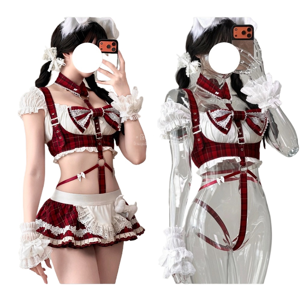 Kostum Cosplay Pelayan Kotak-k - Women'S Fashion Kilt ulasan dan harga