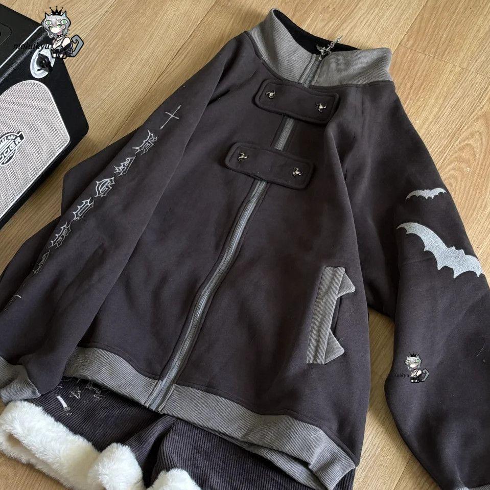 Hoodie Zip Up Gothic Y2K Wanit - Hoodie Women Oversized ulasan dan harga