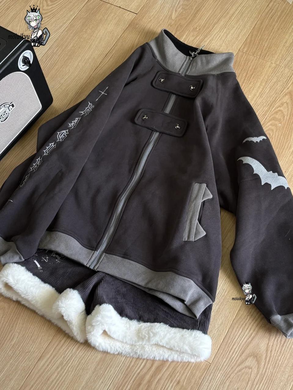 Hoodie Zip Up Gothic Y2K Wanit - Hoodie Women Oversized ulasan dan harga