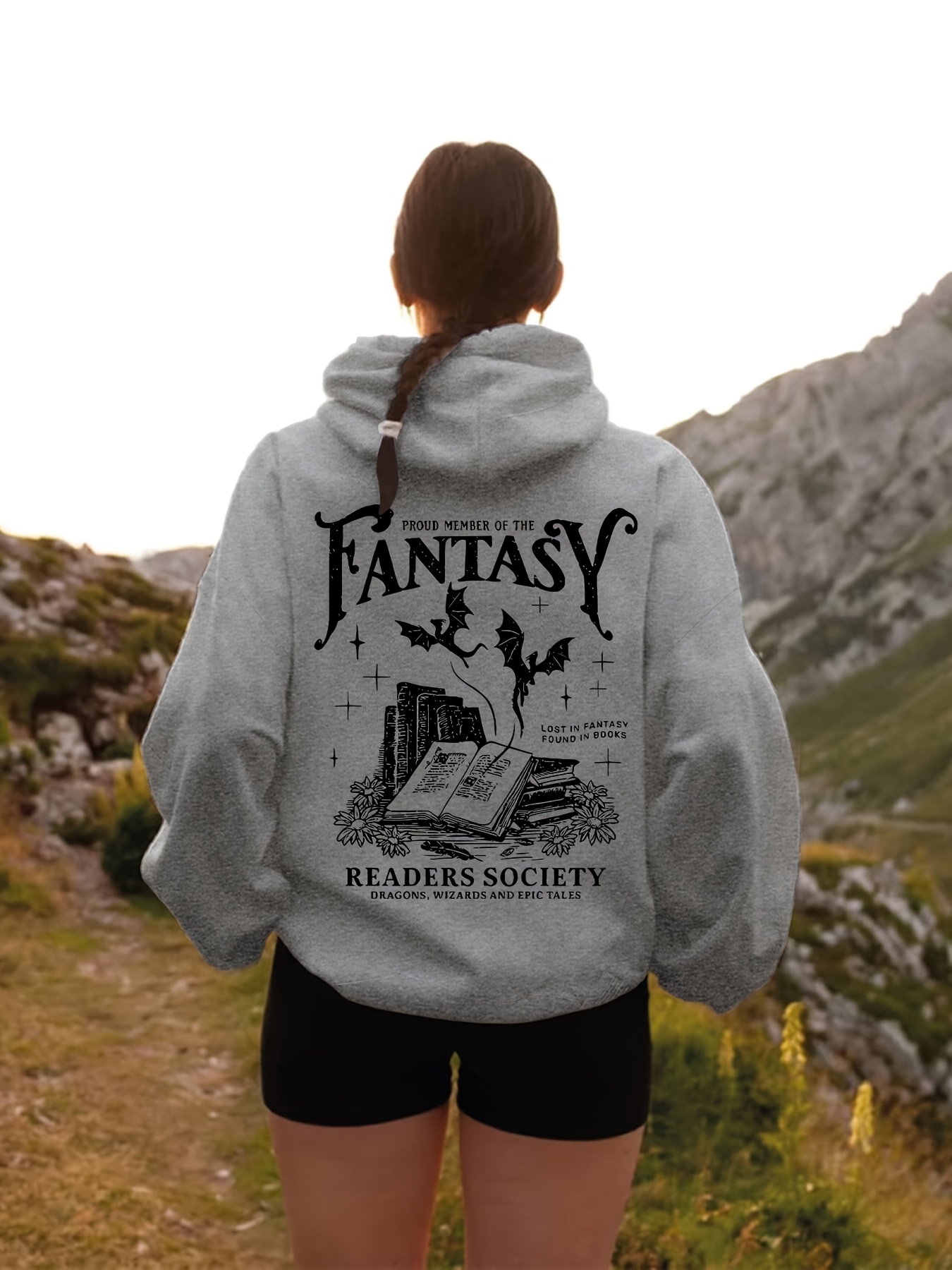 Hoodie Klub Pembaca Fantasi Wa - Hoodie Women Oversized ulasan dan harga