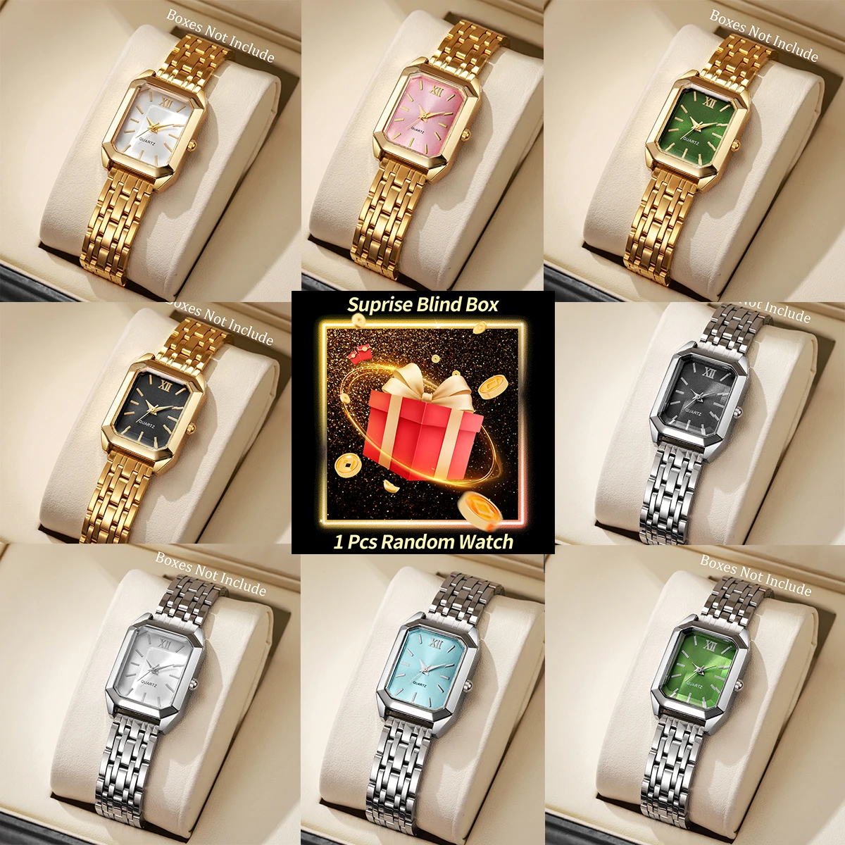 Jam Tangan Wanita Model Kotak  - Fashion Women Watch ulasan dan harga