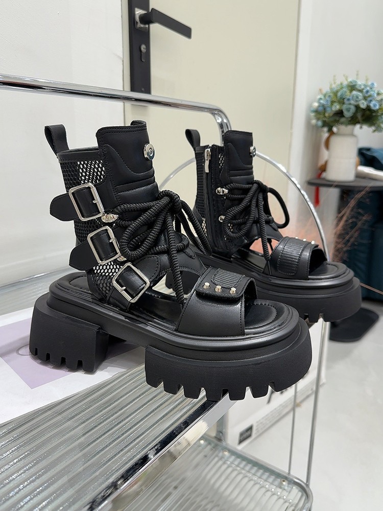 Sandal Platform Ritsleting Ber - Women Fashion Korean ulasan dan harga