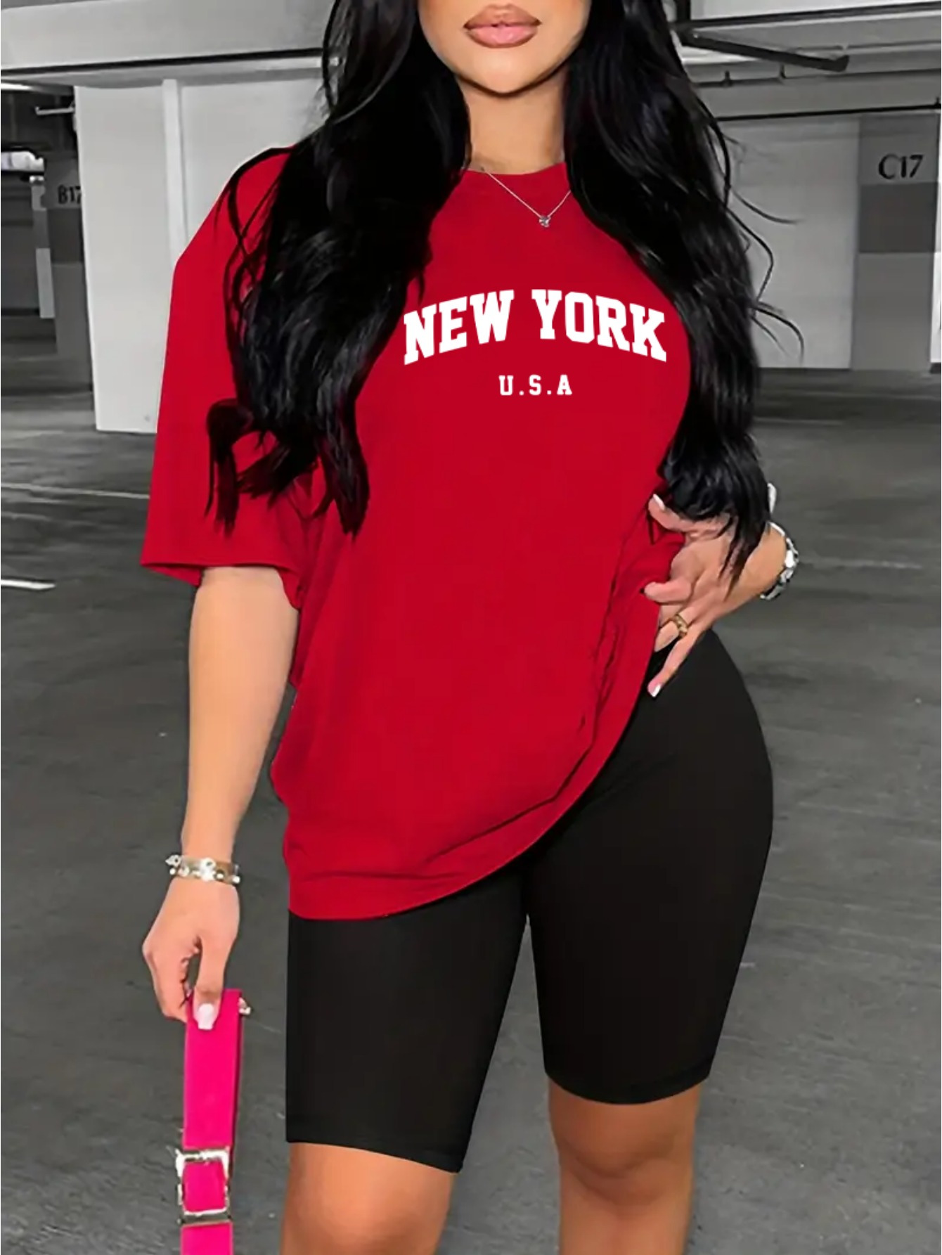 New York setelan kaus motif Us - Women'S Fashion York ulasan dan harga