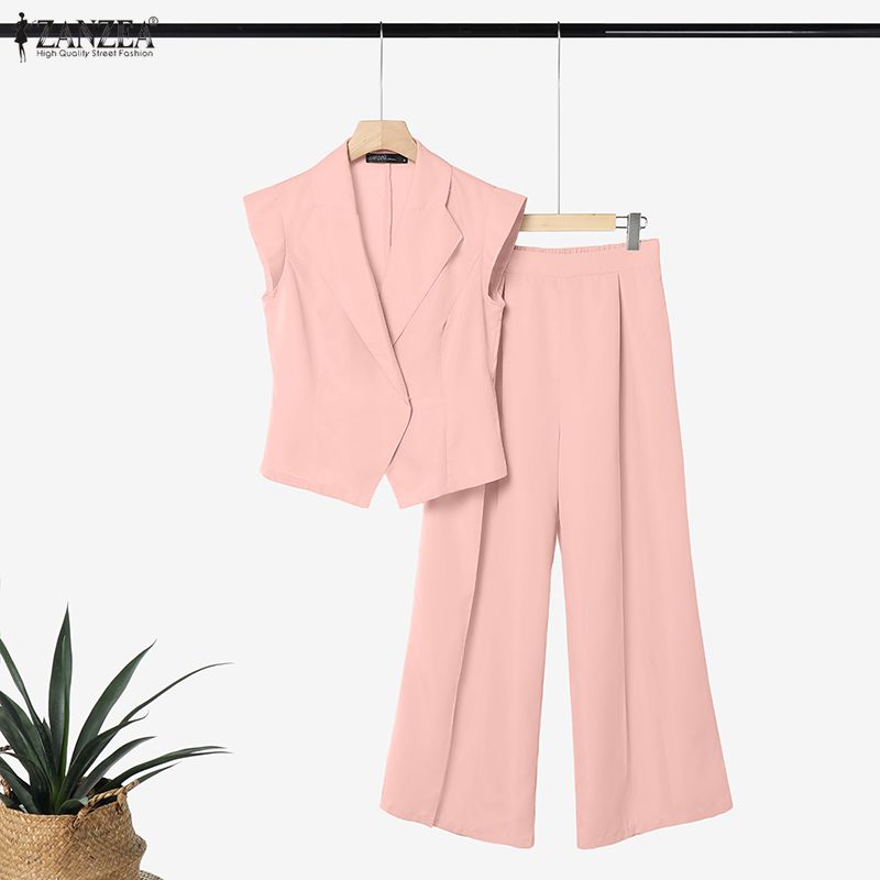 ZANZEA Pakaian Berlipat Musim  - Wide Leg Palazzo Pants ulasan dan harga