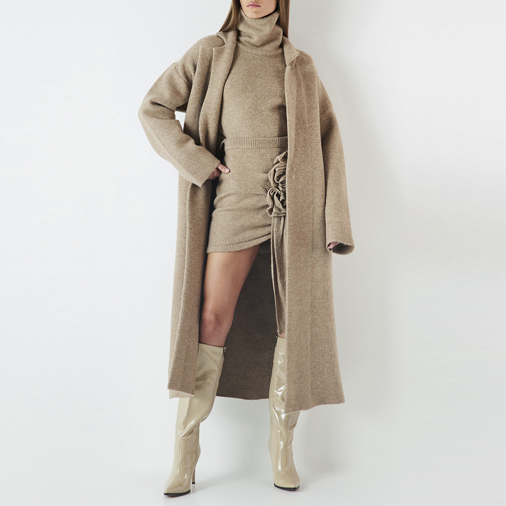 TWOTWINSTYLE Set Tiga Potong u - Women'S Fashion Long Coat ulasan dan harga
