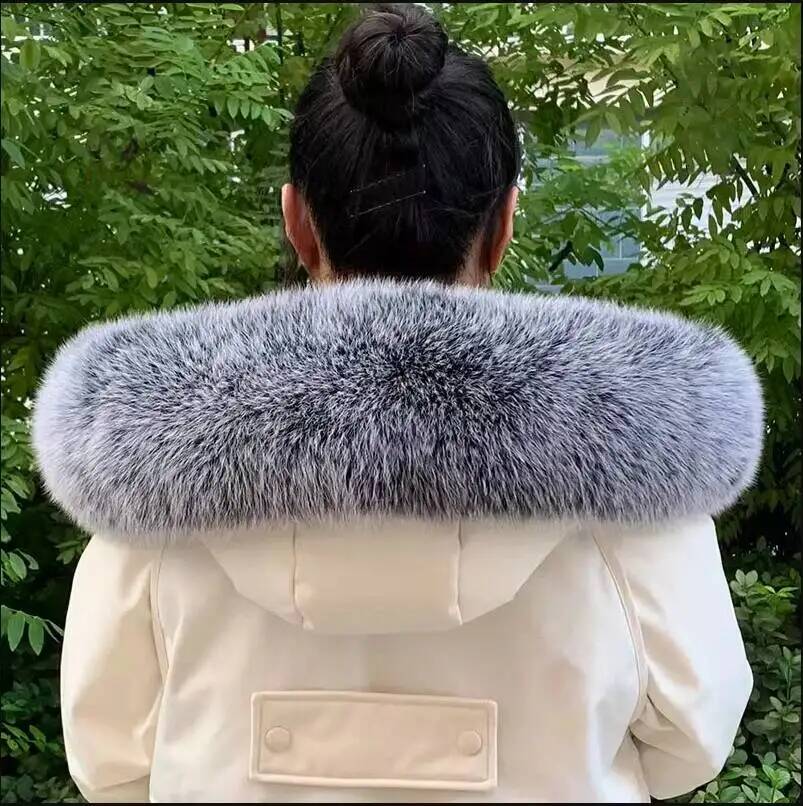 Kerah Bulu Asli 100% Alami unt - Women'S Fashion Long Coat ulasan dan harga