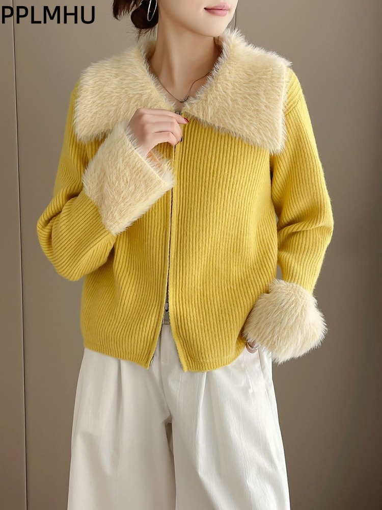 Sweater Rajut Wanita Kerah Tur - Women'S Fashion Gilet ulasan dan harga