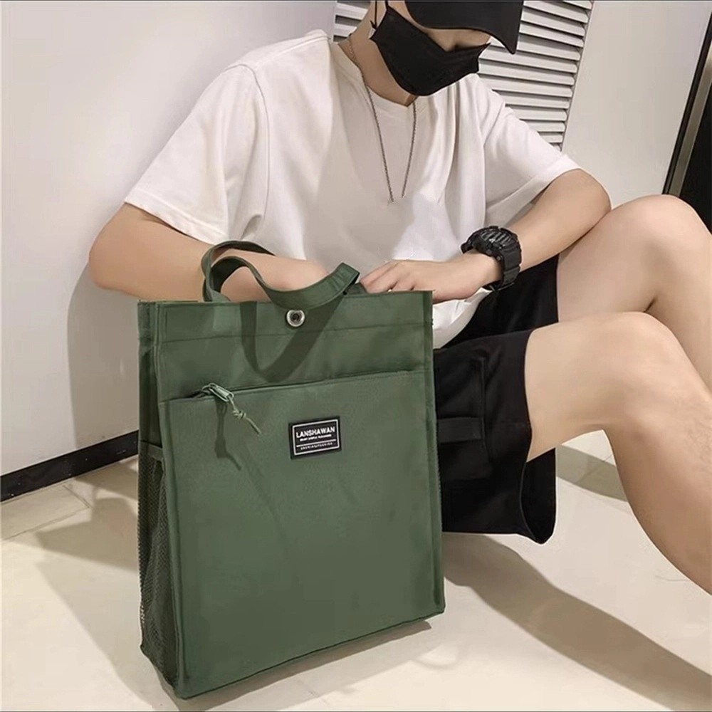 Tas Jinjing Pria Kasual untuk  - Canvas Tote Bag ulasan dan harga