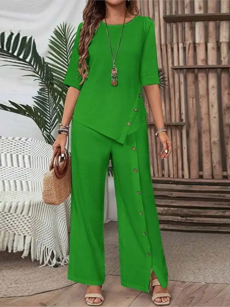 Setelan Dua Potong Wanita, Ata - Wide Leg Palazzo Pants ulasan dan harga