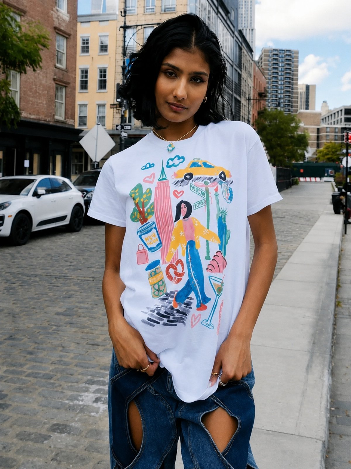 Kaos Katun Wanita Desain Y2K B - Women'S Fashion York ulasan dan harga